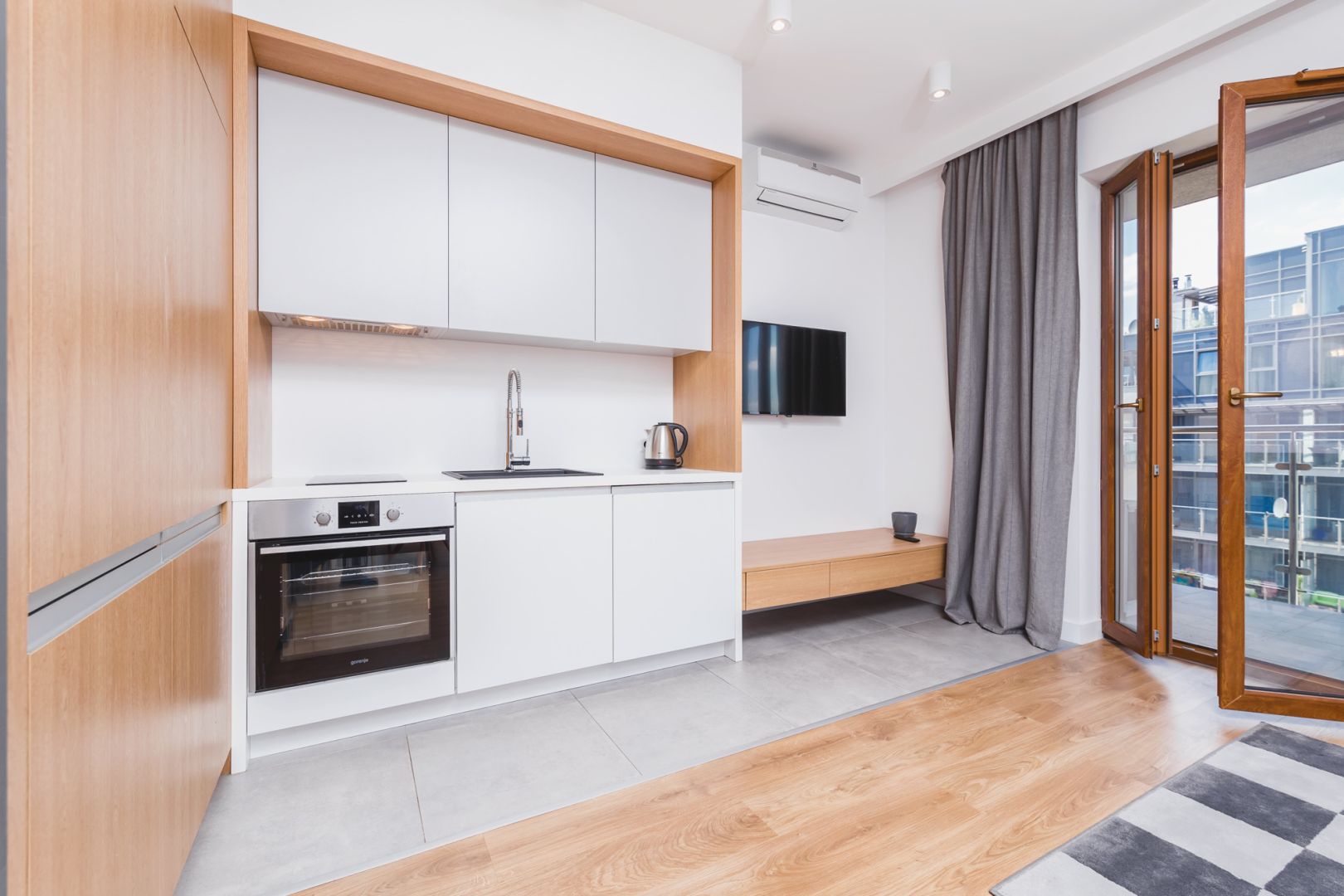 Air-conditioned stylish studio in "Wiślane Tarasy" - Apartment - Rent - Kraków, Śródmieście / Grzegórzki