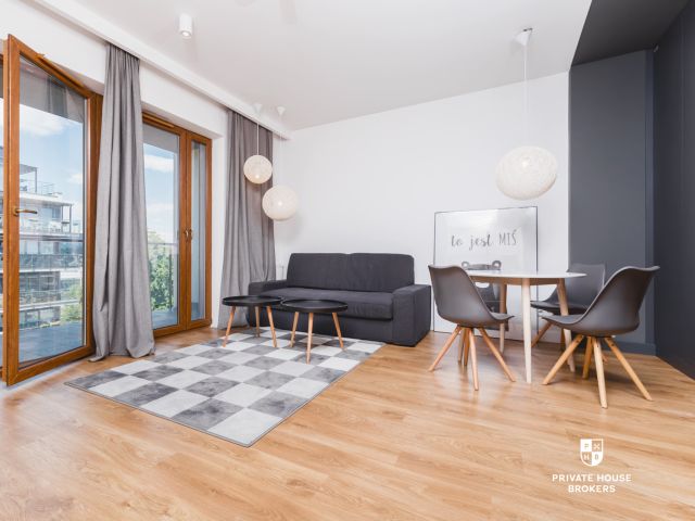 Klimatyzowane designerskie studio Wiślane Tarasy - Mieszkanie - Wynajem - Kraków, Śródmieście / Grzegórzki