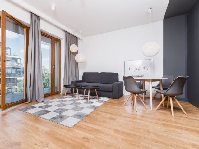 Air-conditioned stylish studio in "Wiślane Tarasy" - Apartment - Rent - Kraków, Śródmieście / Grzegórzki