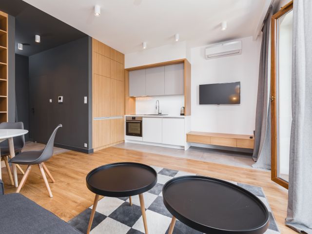 Air-conditioned stylish studio in "Wiślane Tarasy" - Apartment - Rent - Kraków, Śródmieście / Grzegórzki