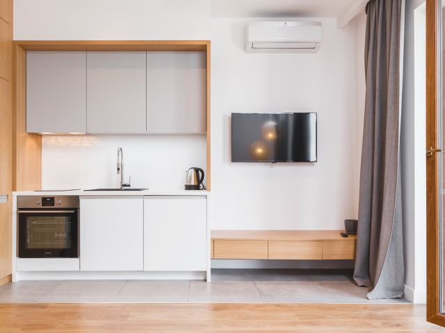 Air-conditioned stylish studio in "Wiślane Tarasy" - Apartment - Rent - Kraków, Śródmieście / Grzegórzki