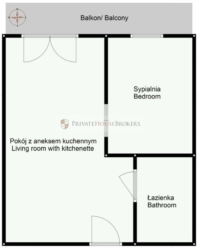 Apartment 27m2, Rakowicka street - Apartment - Rent - Kraków, Śródmieście / Stare Miasto
