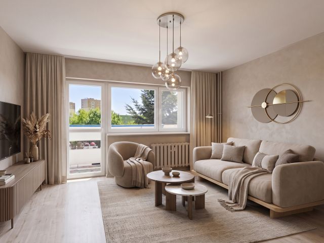 3 pokoje | 65,98 m² | Balkon | Rozkładowe | Chojny - Mieszkanie - Sprzedaż - Łódź, Górna
