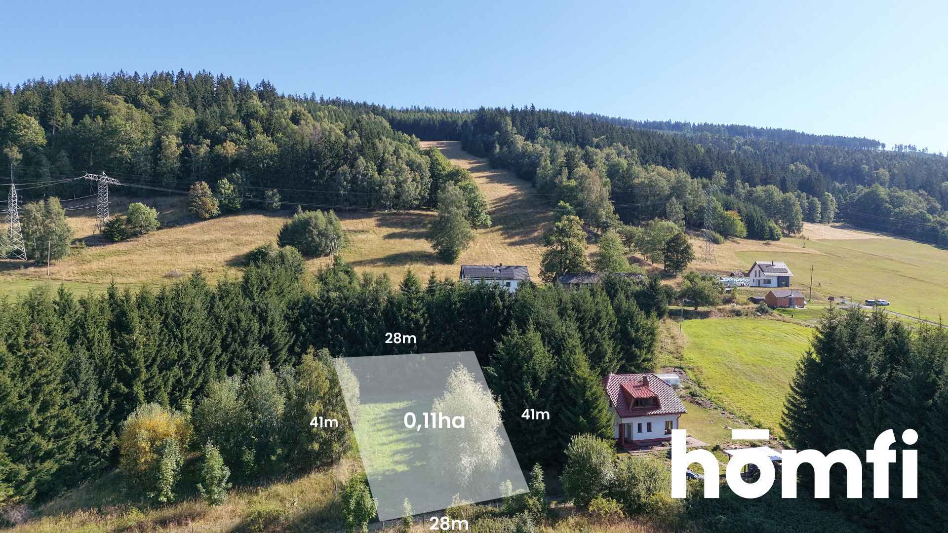 Sunny 11-are building plot in the Owl Mountains - Plot - Sale - Kłodzki, Nowa Ruda / Sokolec