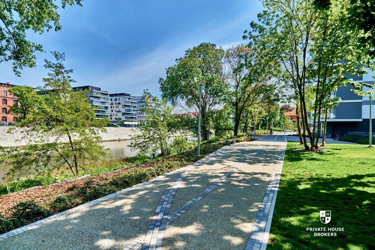 3-room apartment with 2 balconies in the River Point development - Apartment - Sale - Wrocław, Kępa Mieszczańska