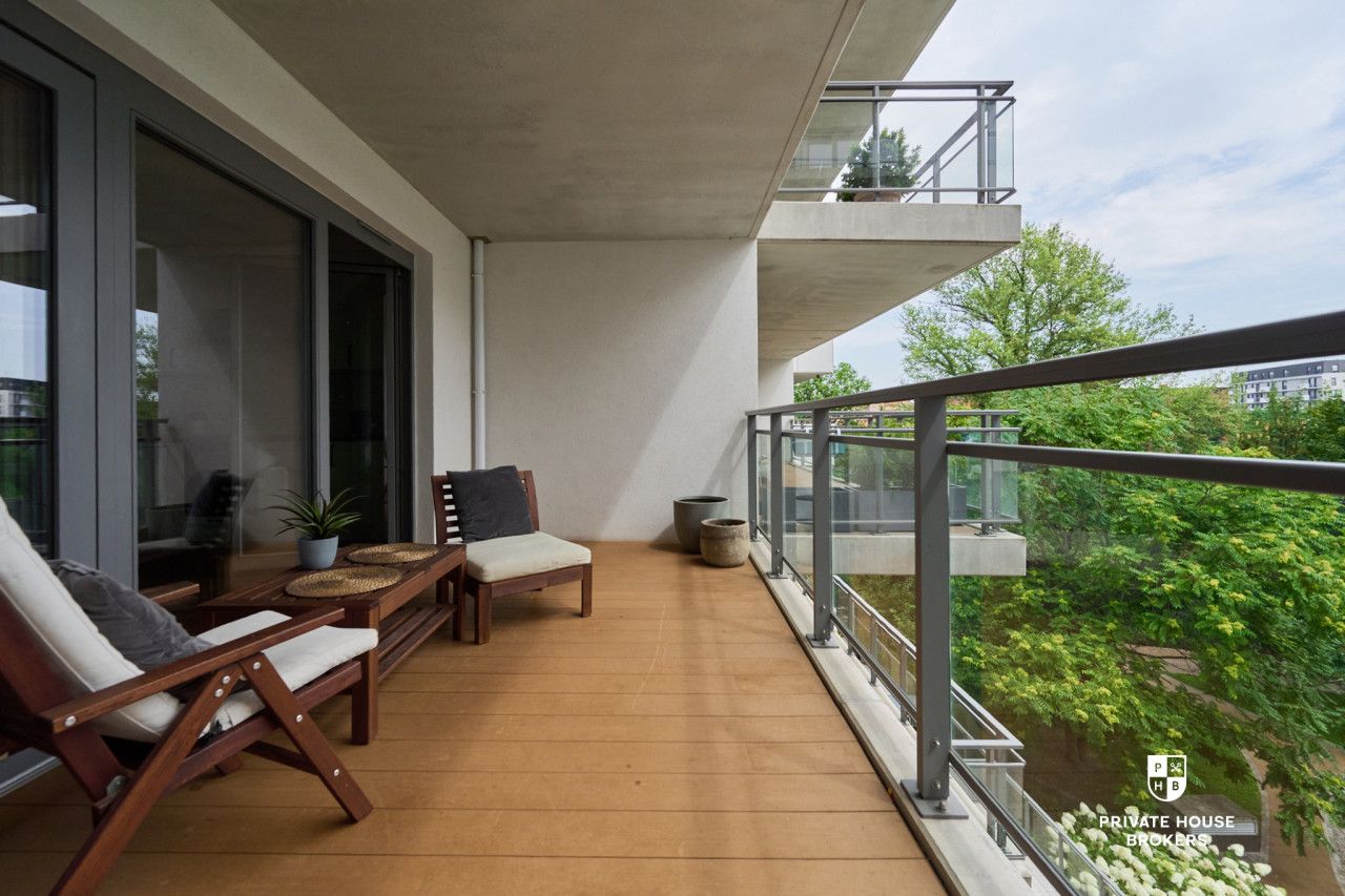 3-room apartment with 2 balconies in the River Point development - Apartment - Sale - Wrocław, Kępa Mieszczańska