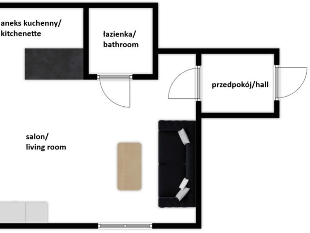 Sunny studio apartment in Gdynia - Apartment - Rent - Gdynia, Leszczynki