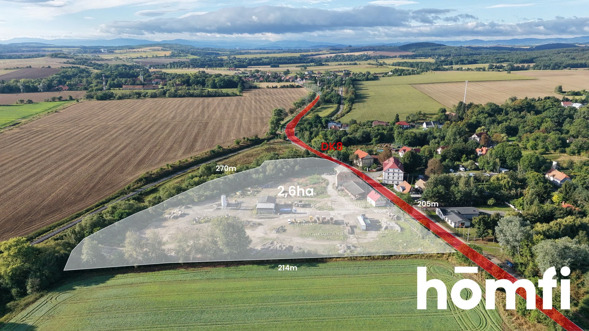 2.6 ha investment land right on the DK8 route - Plot - Sale - Dzierżoniowski, Niemcza / Nowa Wieś Niemczańska