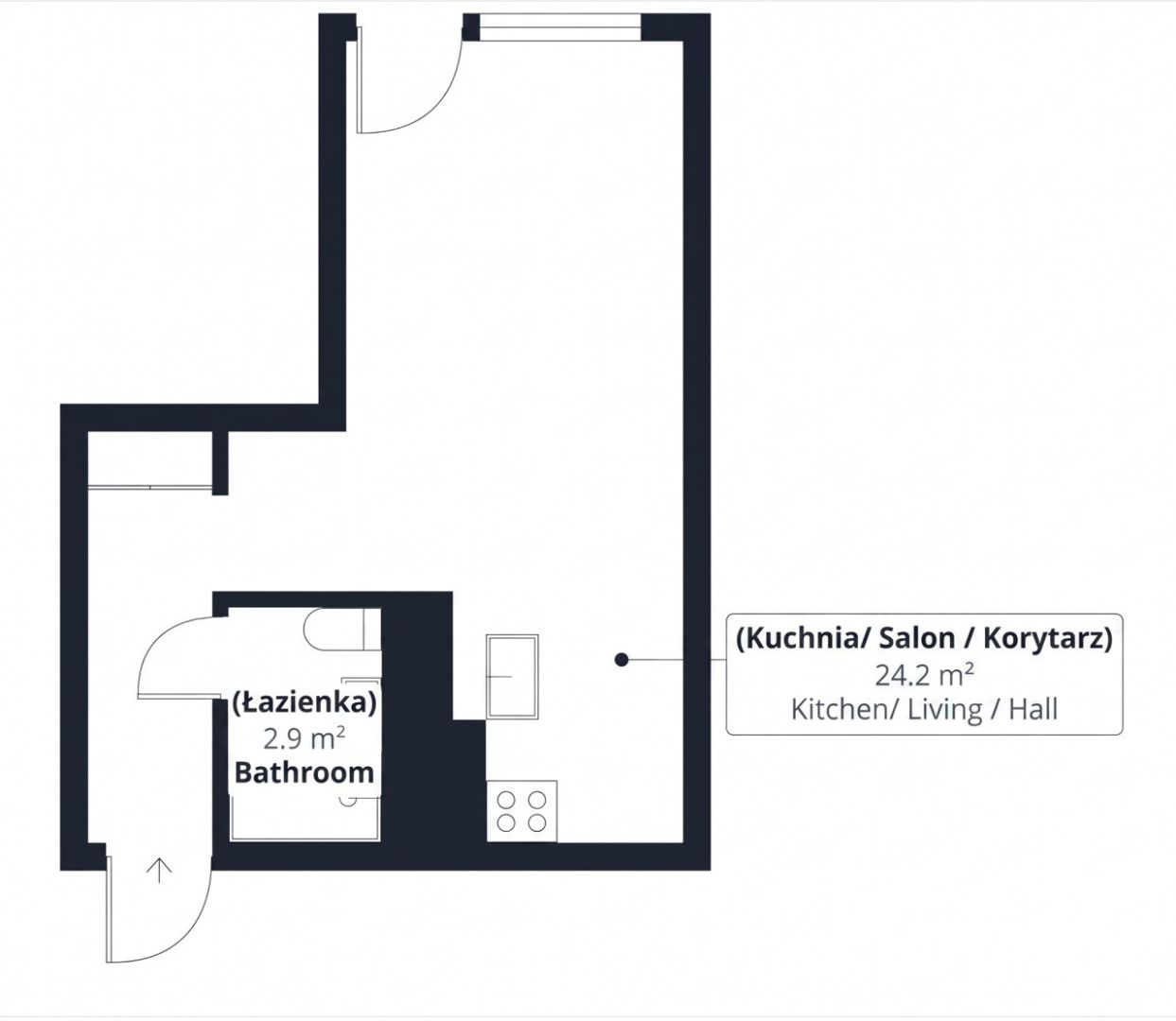 Cozy studio apartment near the sea – Gdańsk - Apartment - Rent - Gdańsk