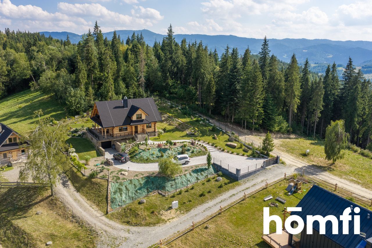 Góralska willa z bali z widokiem - Dom - Sprzedaż - Limanowski, Kamienica