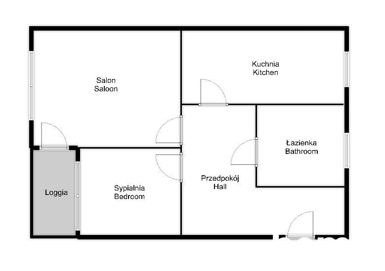 2-room apartment with a separate kitchen on the Oder River - Apartment - Rent - Wrocław, Śródmieście / Ołbin