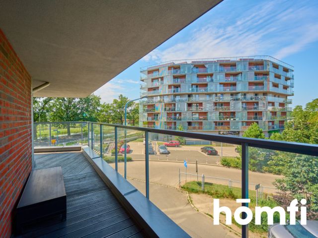 Studio apartment with a loggia overlooking the river! - Квартира - Оренда - Wrocław, Psie Pole / Kleczków