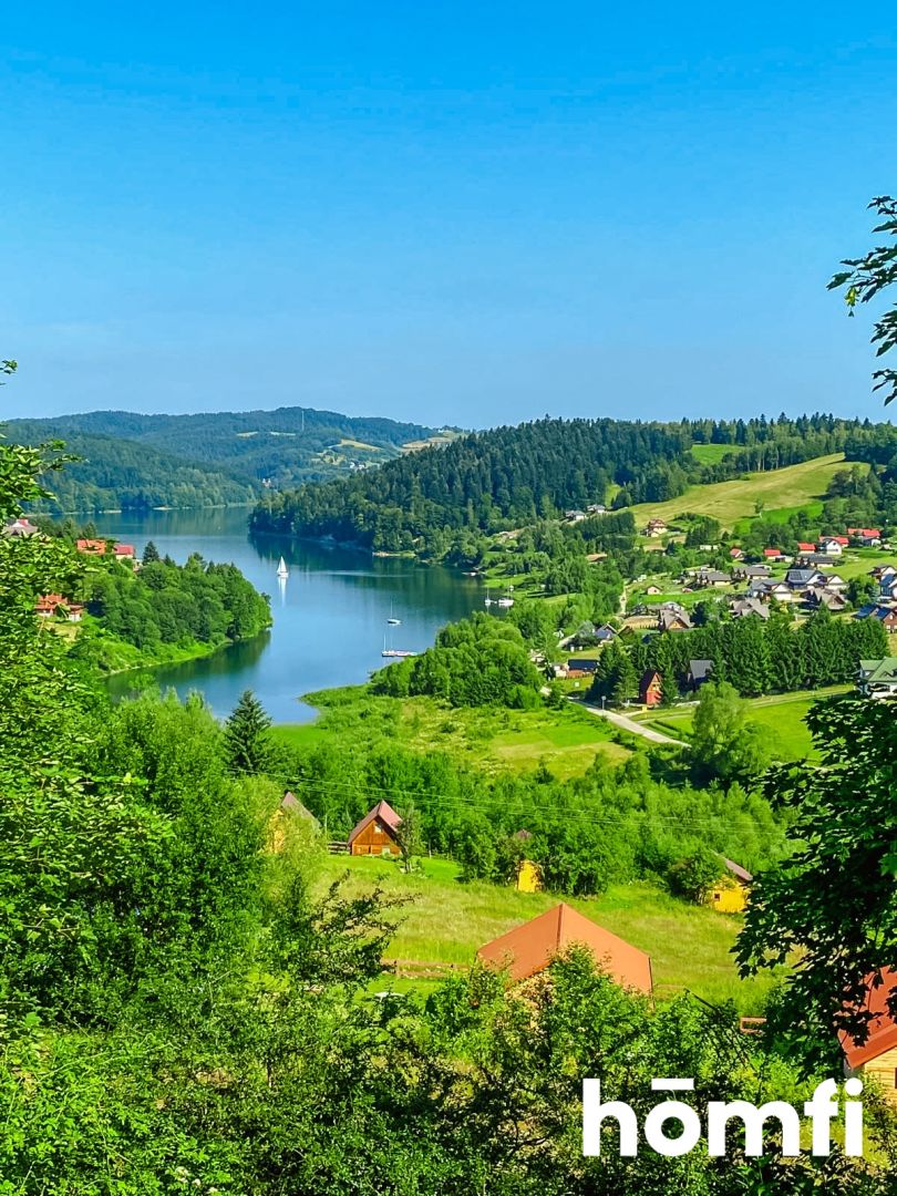 BUILDING PLOT WITH A WONDERFUL LAKE VIEW – Plot with planning permission for a single-family house - Plot - Sale - Leski, Solina / Zawóz