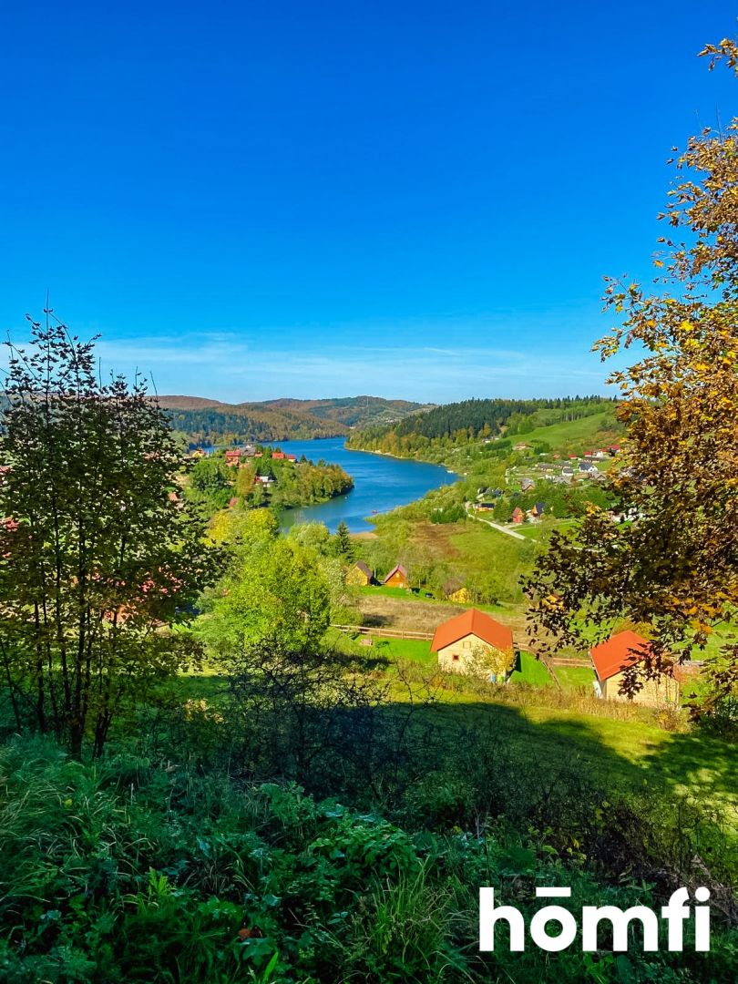 BUILDING PLOT WITH A WONDERFUL LAKE VIEW – Plot with planning permission for a single-family house - Plot - Sale - Leski, Solina / Zawóz