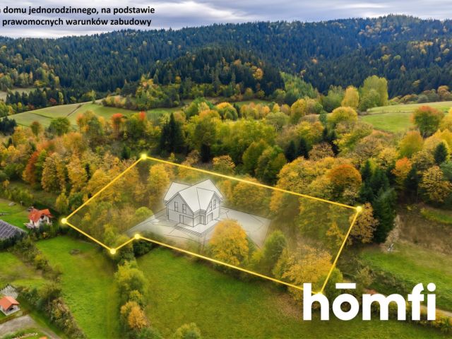 BUILDING PLOT WITH A WONDERFUL LAKE VIEW – Plot with planning permission for a single-family house - Plot - Sale - Leski, Solina / Zawóz
