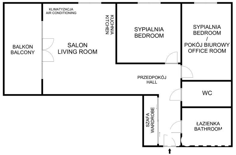 BRIGHT 3 ROOMS ON THE 1ST FLOOR ┃ FOR FAMILY WITH CHILDREN ┃ PETS ACCEPTED ┃ UL. CHEŁMOŃSKIEGO 134B ┃ AIR CONDITIONING ┃ BRONOWICE RESIDENCE ┃ BALCONY - Квартира - Оренда - Kraków, Krowodrza / Bronowice