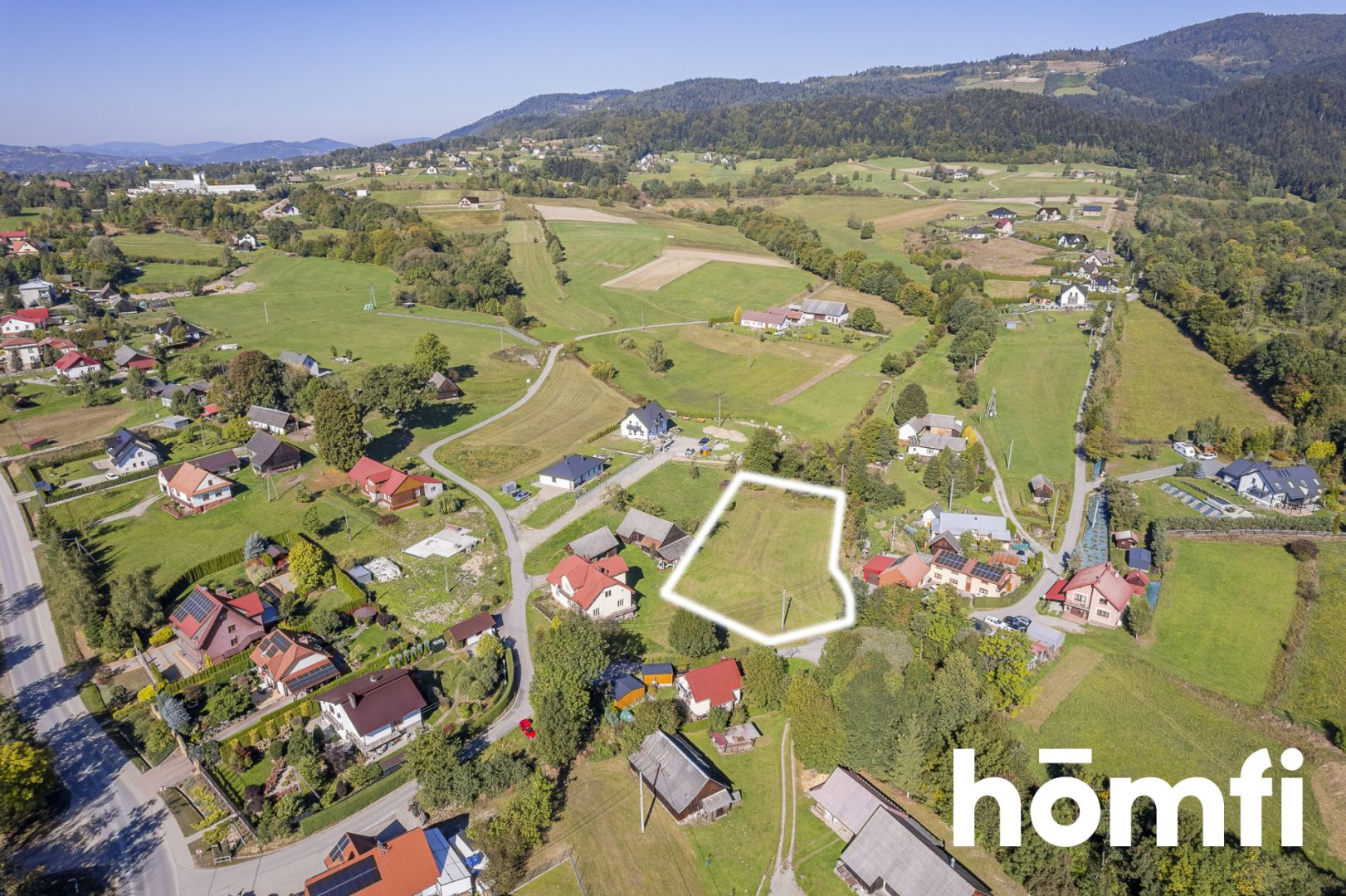 Building plot 23.65 ares with direct access | Pisarzowa, 6 km from Limanowa - Plot - Sale - Limanowski, Limanowa / Pisarzowa