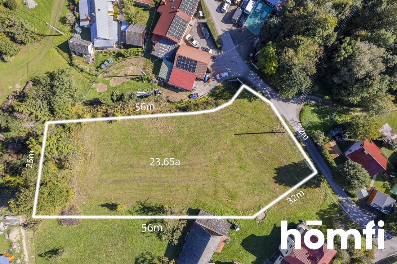 Building plot 23.65 ares with direct access | Pisarzowa, 6 km from Limanowa - Plot - Sale - Limanowski, Limanowa / Pisarzowa