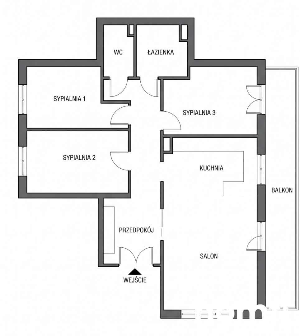 Spacious 4-room apartment | Balcony | 80 sqm | Piaseczno - Apartment - Sale - Piaseczyński, Piaseczno