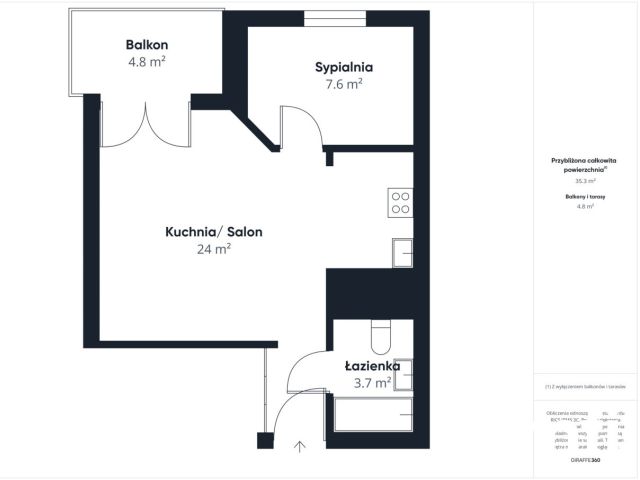 Comfortable 2-room apartment with a balcony - Квартира - Оренда - Gdańsk