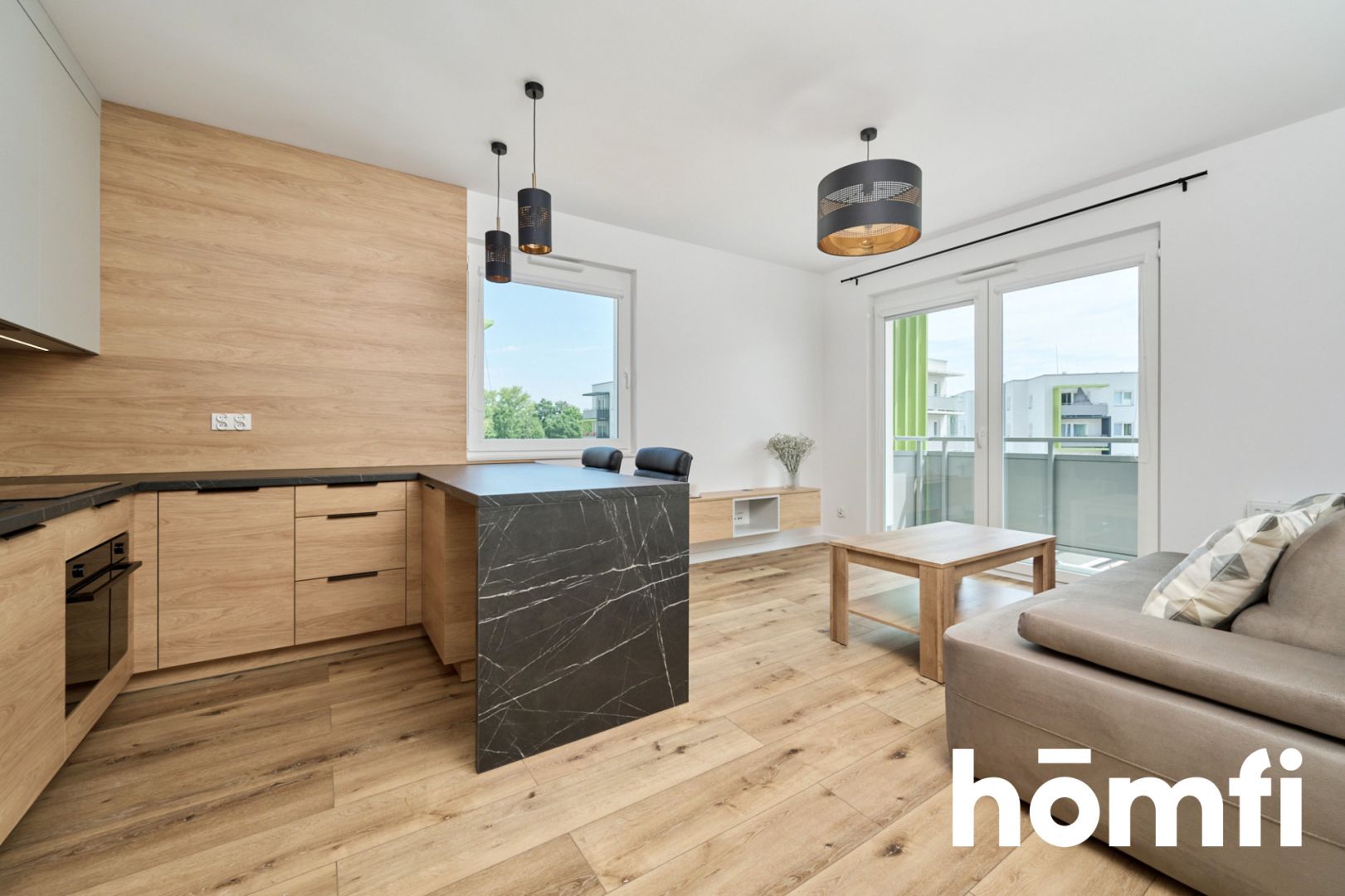 3-room apartment with a balcony and a garage / Ameriga Vespucciego / Olimpia Port - Apartment - Rent - Wrocław, Psie Pole / Swojczyce
