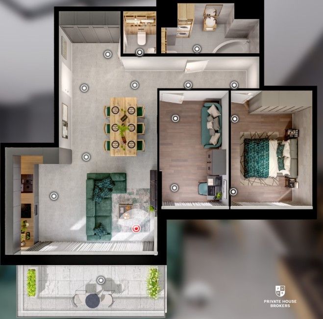 Mieszkanie na sprzedaż w Krakowie przy Wybickiego: 75,26 m² z możliwością wydzielenia osobnej kuchni i garderoby, w budynku z recepcją, siłownią i strefą wellness. - Mieszkanie - Sprzedaż - Kraków, Krowodrza