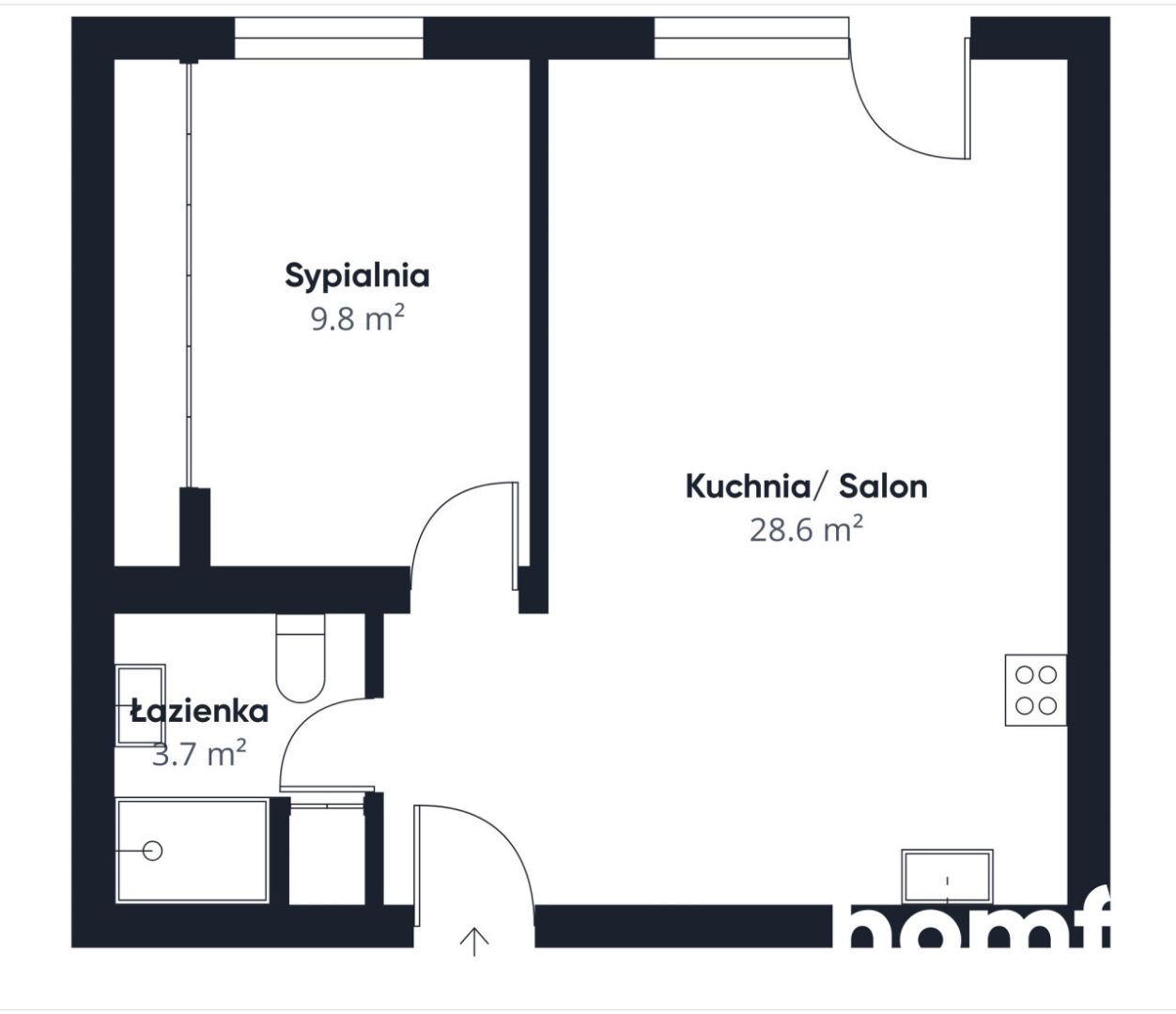 Beautiful 46m² apartment | New | close to the railway station (PKP) - Apartment - Rent - Radom