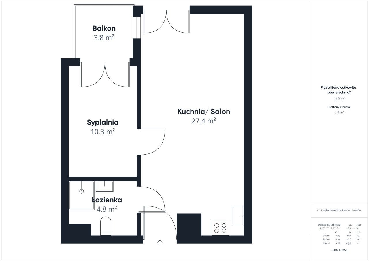 Functional 2-room apartment with a balcony | Słoneczna St. - Квартира - Оренда - Katowice, Koszutka