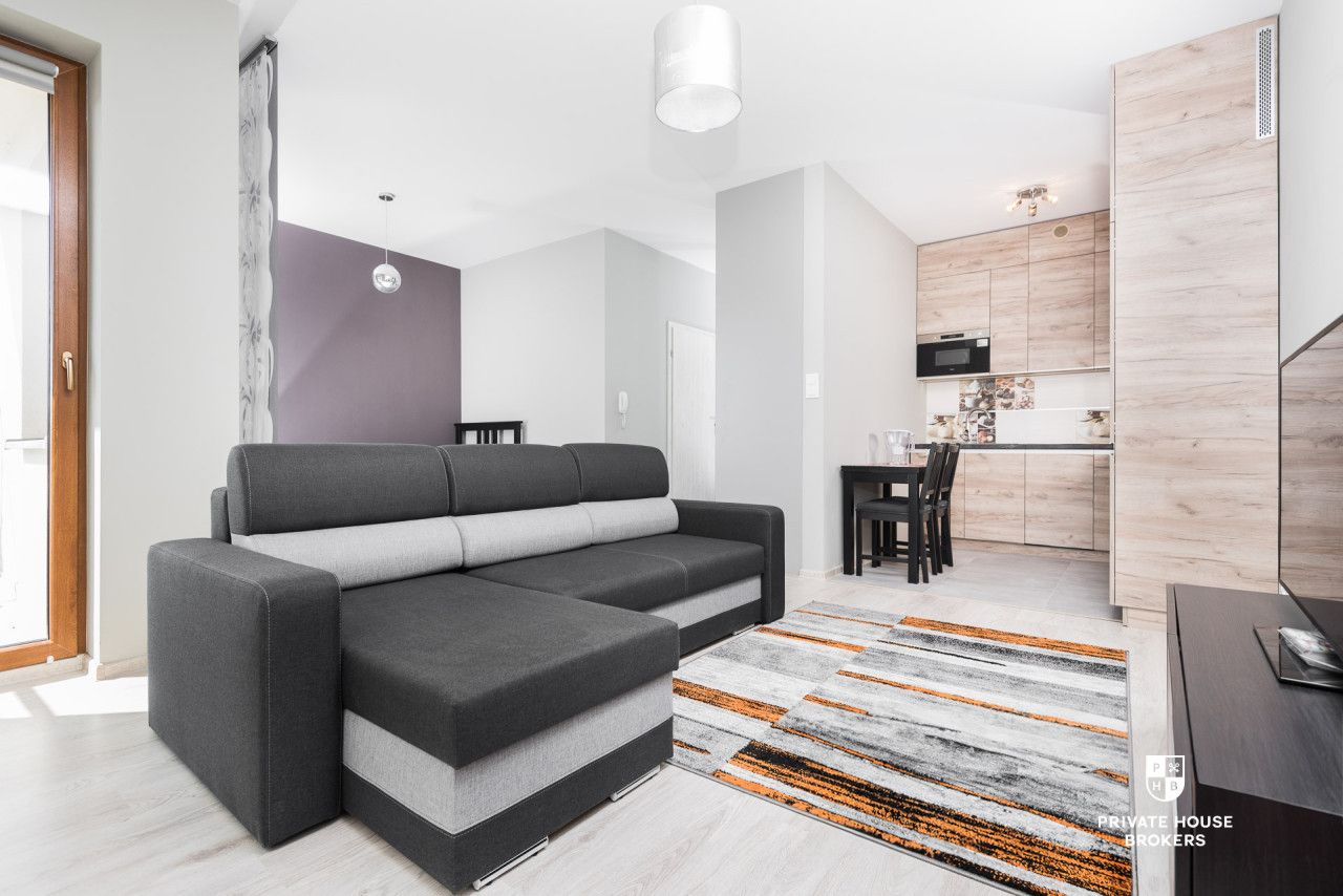 Spacious studio apartment in prestigious investment called Grzegórzki Park - Apartment - Rent - Kraków, Śródmieście / Grzegórzki