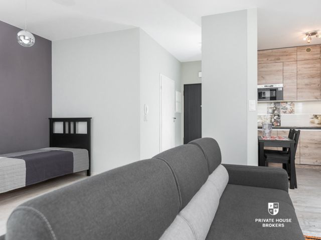 Spacious studio apartment in prestigious investment called Grzegórzki Park - Apartment - Rent - Kraków, Śródmieście / Grzegórzki