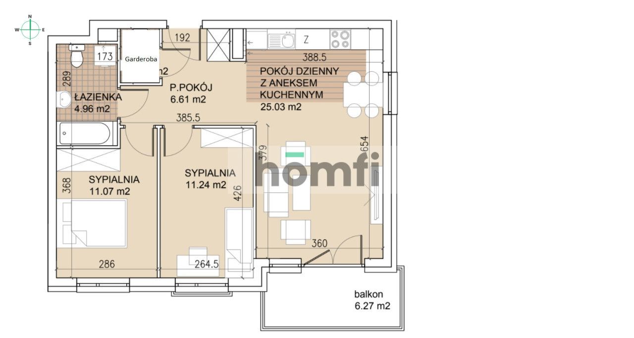 3 pokoje os Di Trevi, ul Międzyleska - Mieszkanie - Wynajem - Wrocław, Krzyki