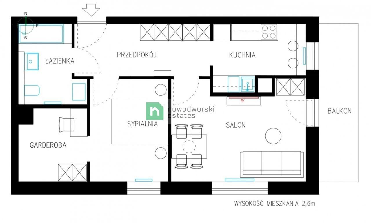 2-pokojowy apartament - Tumskie Ogrody II - Mieszkanie - Wynajem - Wrocław, Śródmieście