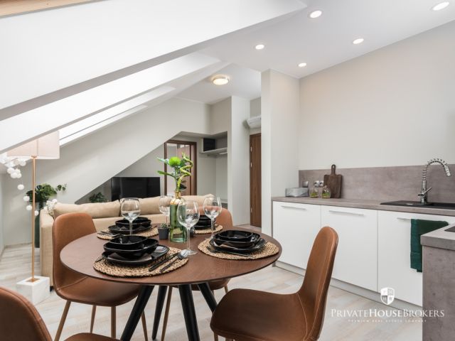 Mieszkanie poddaszowe 46m2 na Starym Podgórzu. Wykończone. Siłownia i pralnia w budynku! - Mieszkanie - Wynajem - Kraków, Podgórze