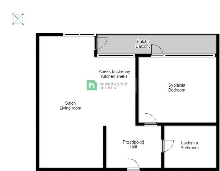 2-pokojowe mieszkanie w Apartamentach Innova - Mieszkanie - Wynajem - Wrocław, Krzyki / Tarnogaj