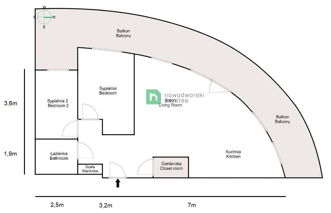 3 rooms | Bociana Street | Balcony - Apartment - Rent - Kraków, Krowodrza / Prądnik Biały