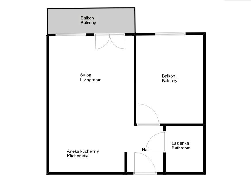 2 room apartment Teczowa street - Apartment - Rent - Wrocław, Stare Miasto