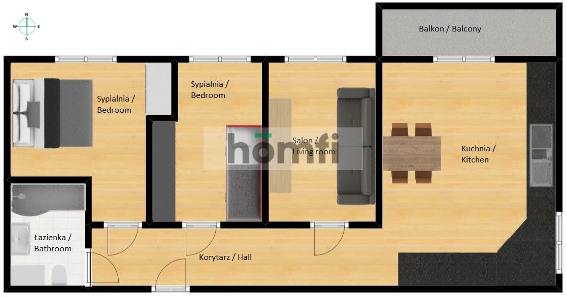 Trzypokojowy apartament na wynajem w Chorzowie - Mieszkanie - Wynajem - Chorzów, Chorzów II