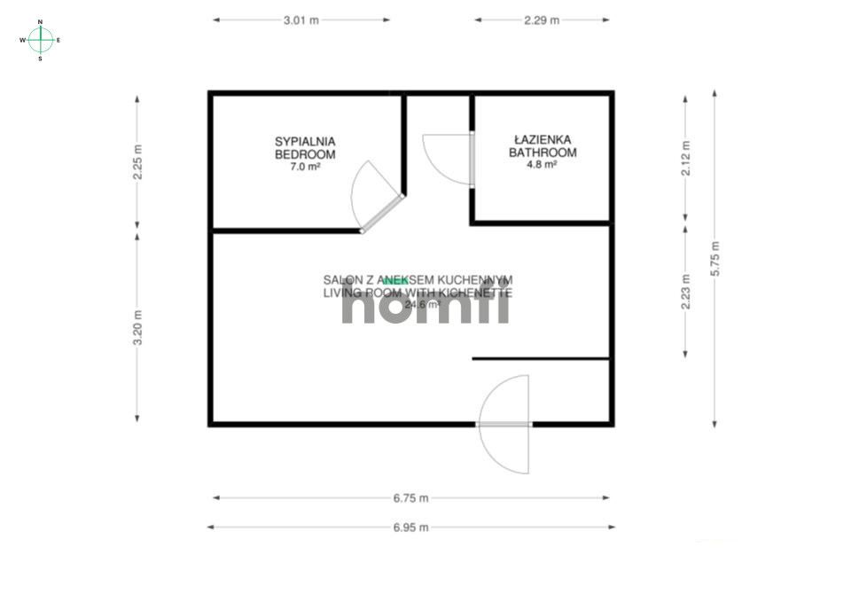 A one bedroom apartment by the Sky Tower - Apartment - Rent - Wrocław, Krzyki / Południe