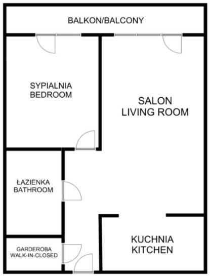 2 rooms flat 58,8 sqm on Poznanska - Apartment - Sale - Kraków, Krowodrza