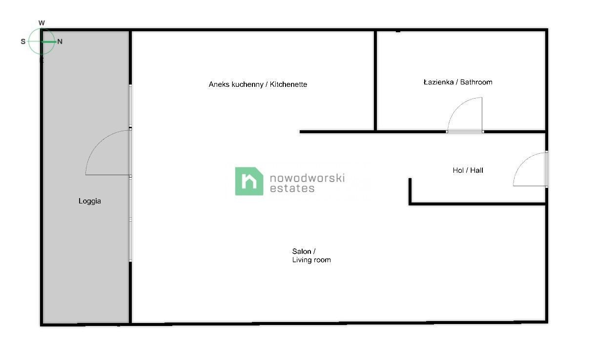 The flat at Pychowicka St., 38 m2 - Apartment - Rent - Kraków, Ruczaj