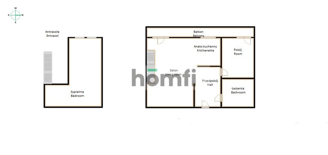 Komfortowe mieszkanie z antresolą 3100 zł - Mieszkanie - Wynajem - Wrocław, Krzyki / Gaj