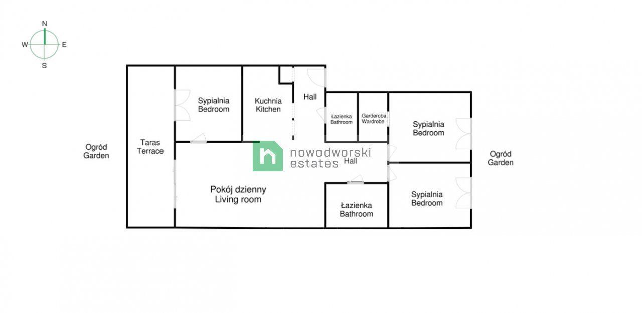 4 pokojowe mieszkanie z tarasem i ogrodem bezpośrednio przy Parku Wschodnim - Mieszkanie - Wynajem - Wrocław, Krzyki