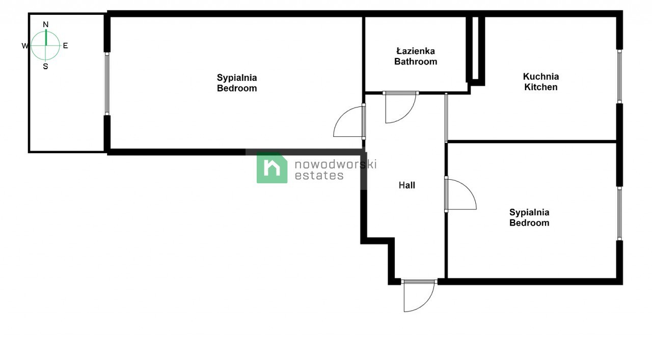 Mieszkanie 2 pokojowe - Mieszkanie - Sprzedaż - Wrocław, Psie Pole