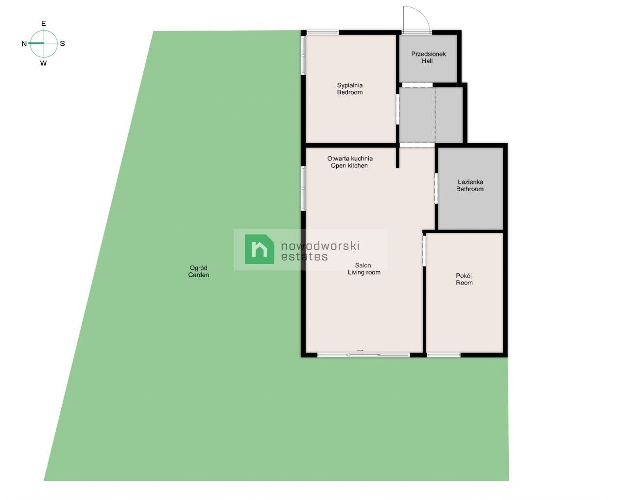 Mieszkanie w stanie deweloperskim z ogrodem na sprzedaż - Zielonki - Mieszkanie - Sprzedaż - Krakowski, Zielonki