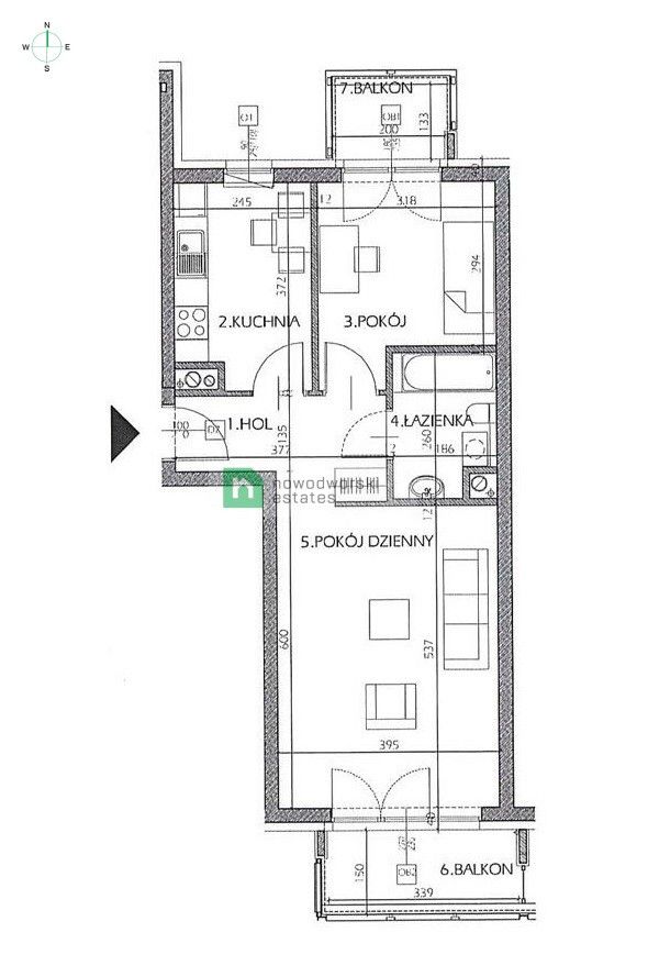 Do wynajęcia mieszkanie 2 pokoje+kuchnia, Mogilska - Mieszkanie - Wynajem - Kraków, Śródmieście / Grzegórzki