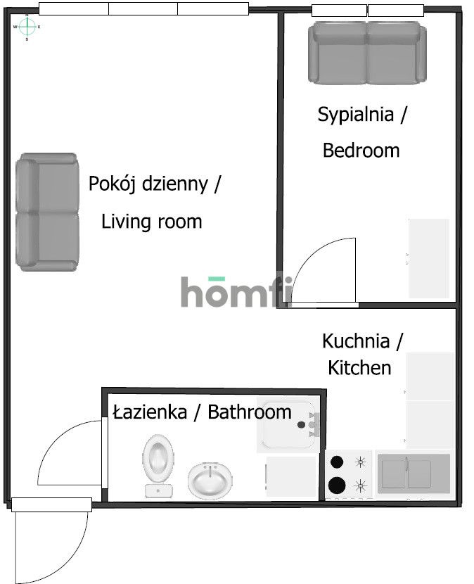 A 34m2 apartment in Gliwice for rent - Apartment - Rent - Gliwice, os. Sikornik