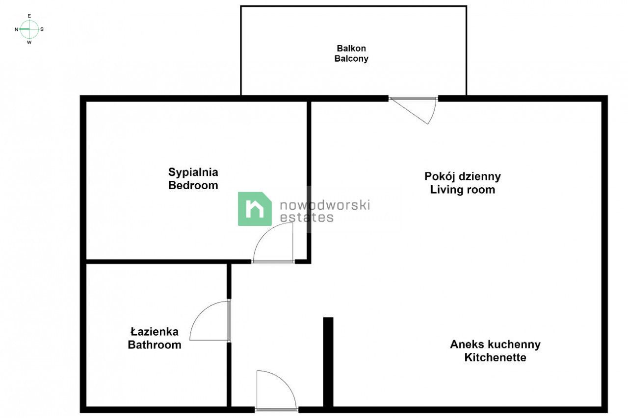 2-pokoje + balkon | 39 m2 | Krzyki, Klecina - Mieszkanie - Sprzedaż - Wrocław, Krzyki / Klecina