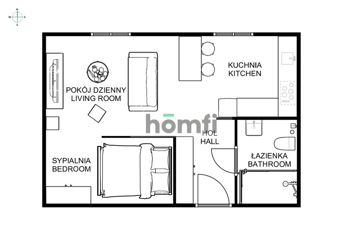 Do wynajęcia, studio przy ul. Legnickiej - Mieszkanie - Wynajem - Wrocław, Fabryczna