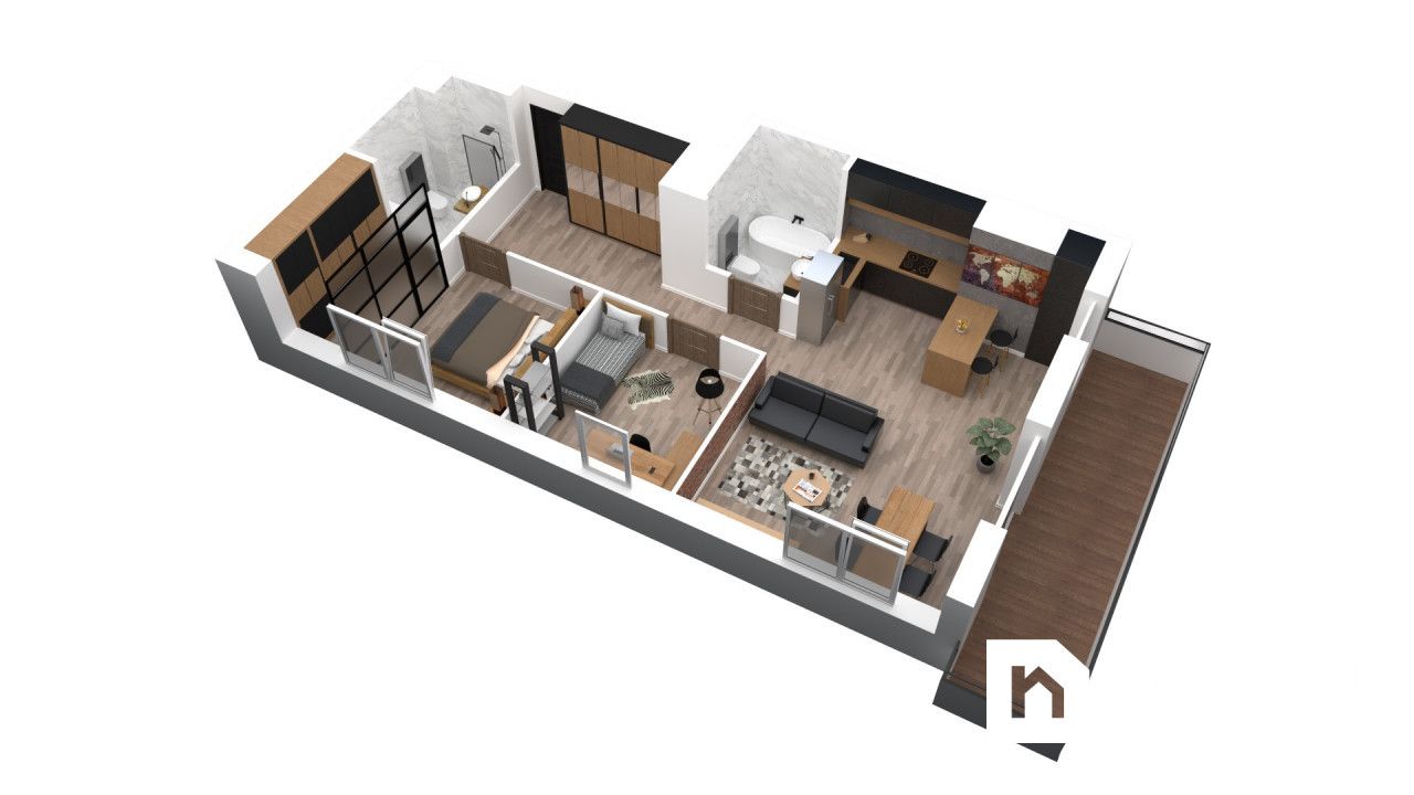 Trzypokojowy apartament do wykończenia na krakowskich Czyżynach - Mieszkanie - Sprzedaż - Kraków, Nowa Huta / Czyżyny