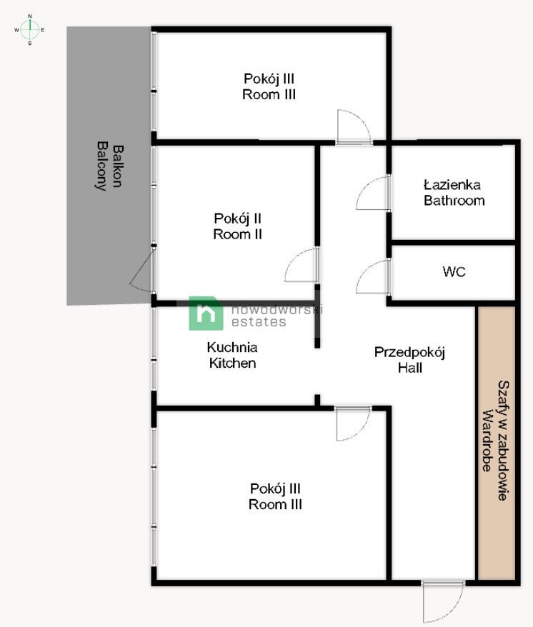Rozkładowe 3 pokojowe + balkon + piwnica - Mieszkanie - Sprzedaż - Wrocław, Stare Miasto / Szczepin